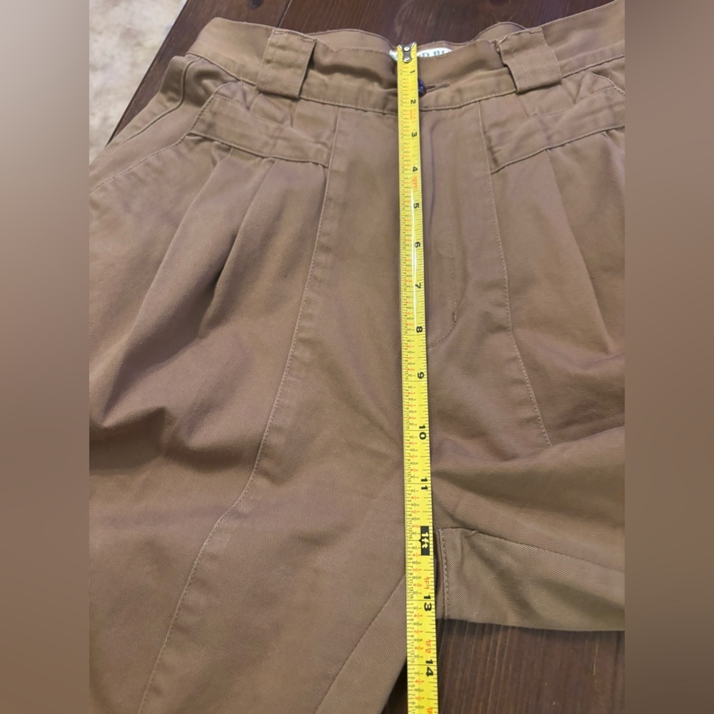 Y2K KHAKI HIGH WAIST CARGO PANTS PLEATED SLIGHT BARREL LEG BY MIXED BLUE SIZE 7 - Picture 13 of 15